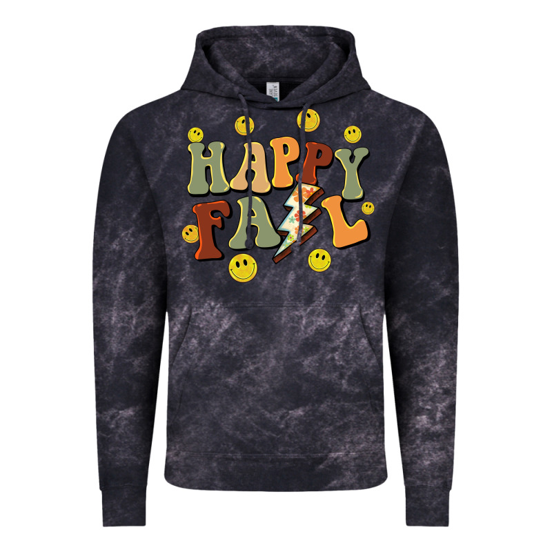Happy Fall Smiley Face Vintage Hoodie by BarkalooDesign | Teevron