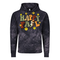 Cloud Black happy fall smiley face Vintage Hoodie - BarkalooDesign