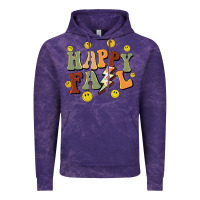 Cloud Purple happy fall smiley face Vintage Hoodie - BarkalooDesign