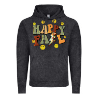 Vintage Black happy fall smiley face Vintage Hoodie - BarkalooDesign