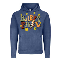 Vintage Denim happy fall smiley face Vintage Hoodie - BarkalooDesign