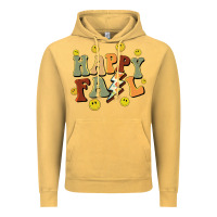 Vintage Mustard happy fall smiley face Vintage Hoodie - BarkalooDesign