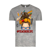 Cloud Rock messy bun teacher life Vintage Tee - RanaPortraitStore