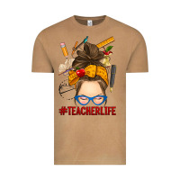 Vintage Camel messy bun teacher life Vintage Tee - RanaPortraitStore