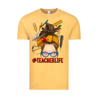 Vintage Mustard messy bun teacher life Vintage Tee - RanaPortraitStore