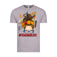 Vintage Zinc messy bun teacher life Vintage Tee - RanaPortraitStore