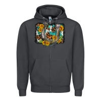 Smoke western leopard cowhide turquoise background horse Zipper Hoodie - OliviaCreatesArt