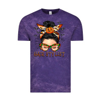 Cloud Purple Hair stylist messy bun Vintage Tee - BarkalooDesign