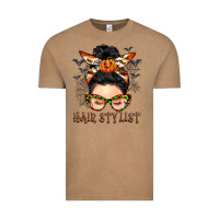 Vintage Coffee Hair stylist messy bun Vintage Tee - BarkalooDesign