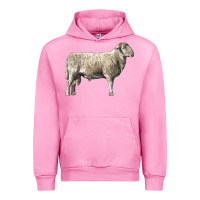 Fuchsia Pink katahdin sheep Urban Hoodie - LillyAllenDesigns