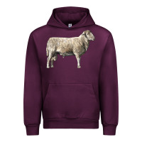 Mauve Wine katahdin sheep Urban Hoodie - LillyAllenDesigns