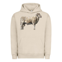 Pigment French Oak katahdin sheep Urban Hoodie - LillyAllenDesigns