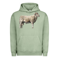 Pigment Oil Green katahdin sheep Urban Hoodie - LillyAllenDesigns