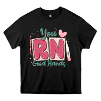 Black you rn good hands registered nurse Heavy Core Tee - MaliasSmallBusiness