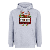 Heather Grey christmas cassette Heavyweight Hoodie - FaDigitalArtStudio