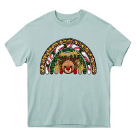 Reindeer Rainbow Christmas Heavy Core Tee | Teevron