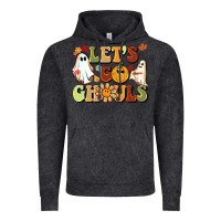Vintage Black halloween lets go ghouls Vintage Hoodie - BarkalooDesign