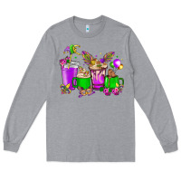 Heather Grey Mardi Gras coffee cups Long Sleeve Tee - NancyCooperArtShop