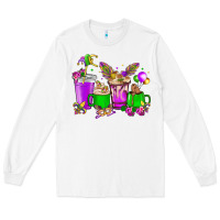White Mardi Gras coffee cups Long Sleeve Tee - NancyCooperArtShop