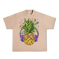 Burro pineapple with headphone Urban Heavy Tee - BarkalooDesign