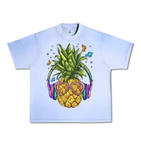 Grape Ice pineapple with headphone Urban Heavy Tee - BarkalooDesign