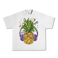 Lunar Rock pineapple with headphone Urban Heavy Tee - BarkalooDesign
