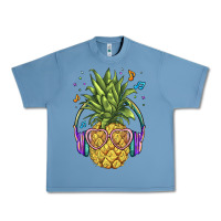 Pebble Blue pineapple with headphone Urban Heavy Tee - BarkalooDesign