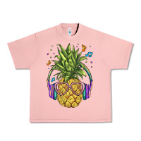 Salmon pineapple with headphone Urban Heavy Tee - BarkalooDesign