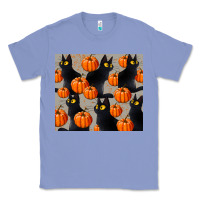 Colony Blue black cat with pumpkins tumbler Classic Tee - LillyAllenDesigns