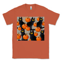 Copper black cat with pumpkins tumbler Classic Tee - LillyAllenDesigns