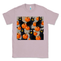 Lilac black cat with pumpkins tumbler Classic Tee - LillyAllenDesigns