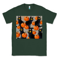 Sports Green black cat with pumpkins tumbler Classic Tee - LillyAllenDesigns