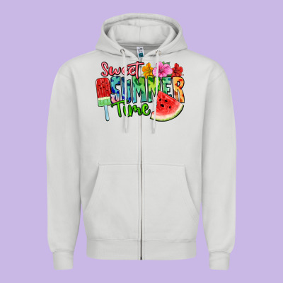 Sweet Summer Time Zipper Hoodie Designed By Fadigitalartstudio