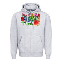 Heather Grey Sweet summer time Zipper Hoodie - FaDigitalArtStudio