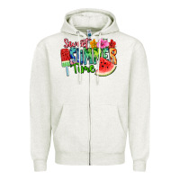 Oatmeal Heather Sweet summer time Zipper Hoodie - FaDigitalArtStudio