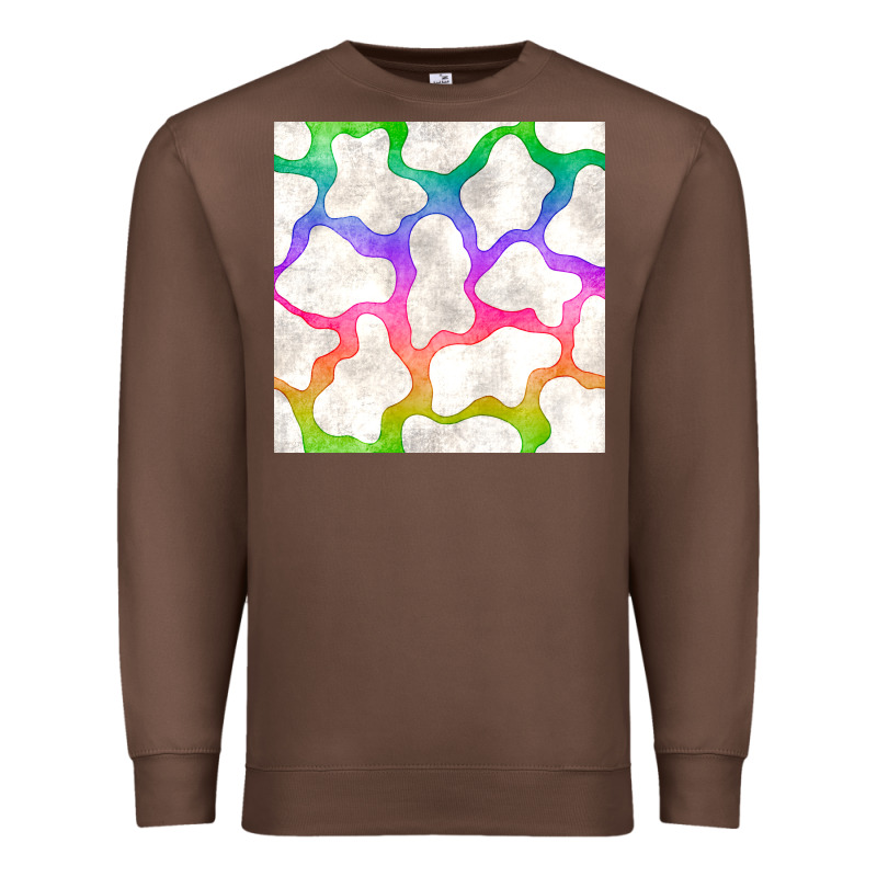 Watercolor Rainbow Cow Seamless Pattern Premium Sweatshirt by BundleAndBundleShop | Teevron