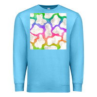 Ocean Blue watercolor rainbow cow seamless pattern Premium Sweatshirt - BundleAndBundleShop