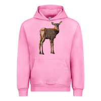 Fuchsia Pink elk fawn deer Urban Hoodie - LillyAllenDesigns