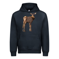 Navy elk fawn deer Urban Hoodie - LillyAllenDesigns