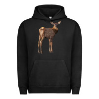 Pigment Black elk fawn deer Urban Hoodie - LillyAllenDesigns