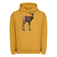 Pigment Peanut Butter elk fawn deer Urban Hoodie - LillyAllenDesigns