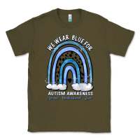 Army Green we wear blue for autism awareness accept understan Classic Tee - Artiststas