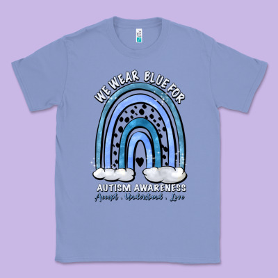 We Wear Blue For Autism Awareness Accept Understan Classic Tee Designed By Artiststas