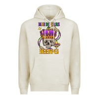 Oatmeal Heather Skull Mardi Gras king Premium Hoodie - FaDigitalArtStudio