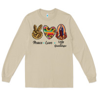 Mushroom Peace Love Lady Of Guadalupe Long Sleeve Tee - RanaPortraitStore