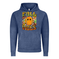 Vintage Denim fall vibes smiley face Vintage Hoodie - BarkalooDesign