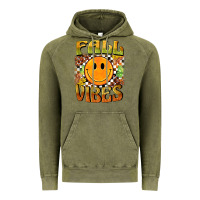Vintage Olive fall vibes smiley face Vintage Hoodie - BarkalooDesign