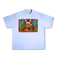 Grape Ice western christmas reindeer with background Urban Heavy Tee - Jasminsmagicworld
