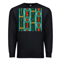 Black native american aztec seamless pattern 5 Premium Sweatshirt - BundleAndBundleShop
