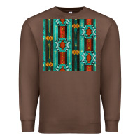 Chestnut native american aztec seamless pattern 5 Premium Sweatshirt - BundleAndBundleShop